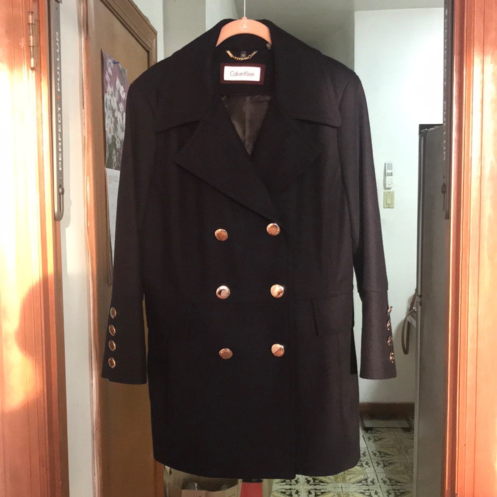 Women’s Calvin Klein Double-Breasted Peacoat